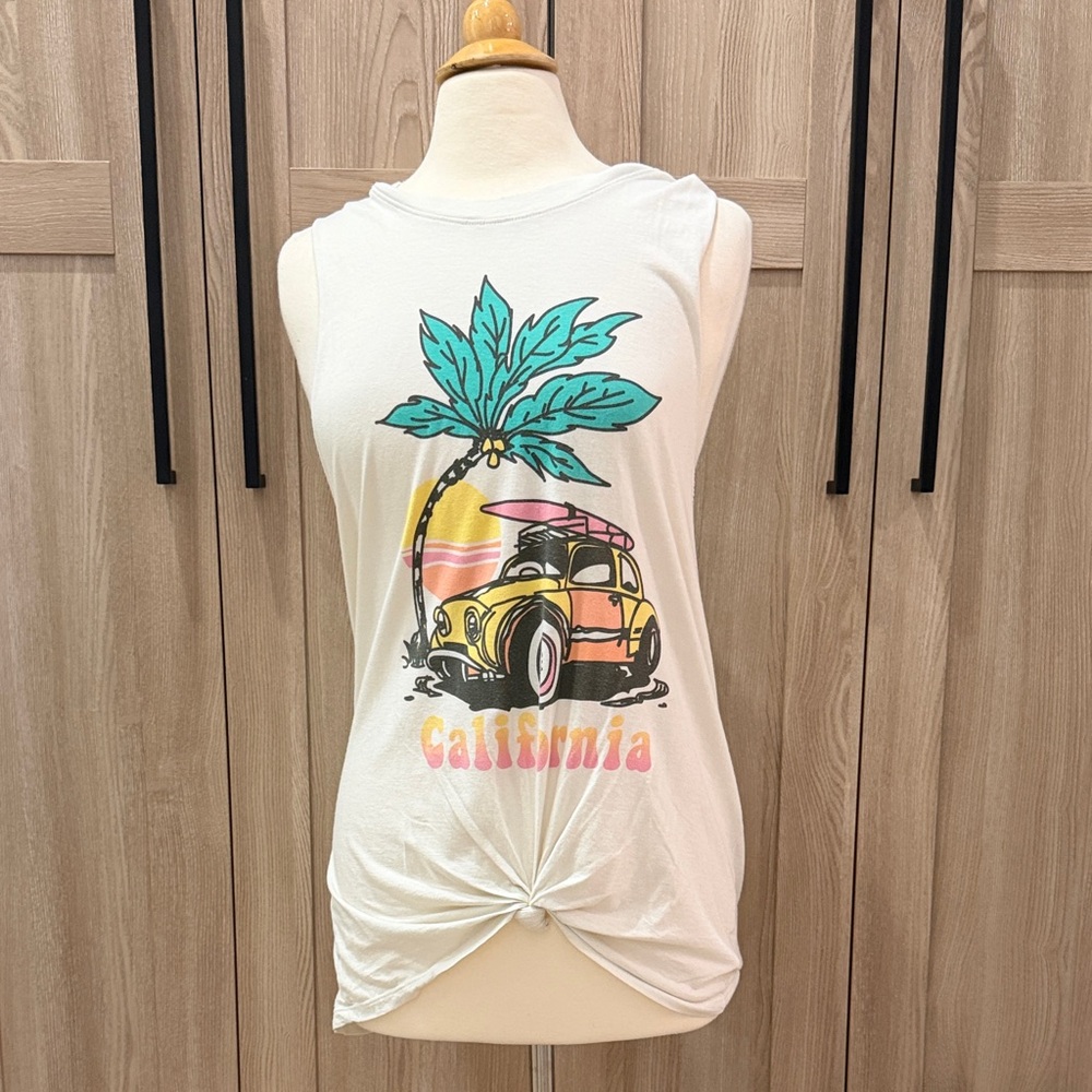 Anthropologie LETLUV California Graphic Muscle Tank - NWOT